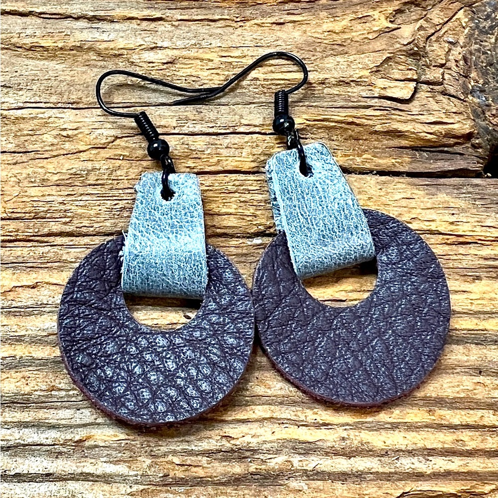 leather earrings boho fashion jewelry minimalist style lightweight for everyday